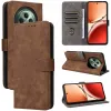 Phonesta Vintage Skin Book Wallet Klapphülle für Oppo Reno12 F/Reno12 FS - Braun 6