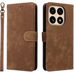 Phonesta Vintage Skin Book Wallet Klapphülle für Xiaomi 15T - Braun