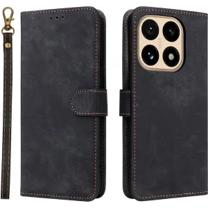 Phonesta Vintage Skin Book Wallet Klapphülle für Xiaomi 15T - Schwarz