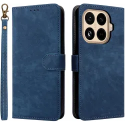 Phonesta Vintage Skin Book Wallet Klapphülle für Xiaomi 15T Pro - Blau
