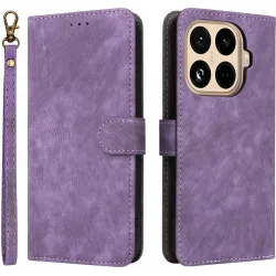 Phonesta Vintage Skin Book Wallet Klapphülle für Xiaomi 15T Pro - Lila
