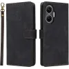 Phonesta Vintage Skin Book Wallet Klapphülle für Xiaomi Poco F7 - Schwarz