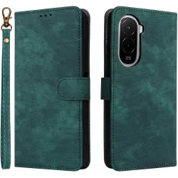 Phonesta Vintage Skin Book Wallet Klapphülle für Xiaomi Poco M7 - Grün