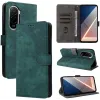 Phonesta Vintage Skin Book Wallet Klapphülle für Xiaomi Poco M7 - Grün 9