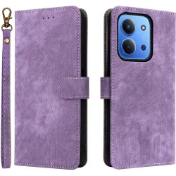 Phonesta Vintage Skin Book Wallet Klapphülle für Xiaomi Redmi 15C / Xiaomi Poco C85 - Lila