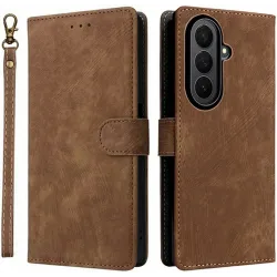 Phonesta Vintage Skin Book Wallet Klapphülle für Samsung Galaxy Z Fold 7 - Braun