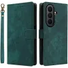 Phonesta Vintage Skin Book Wallet Klapphülle für Samsung Galaxy Z Fold 7 - Grün