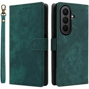 Phonesta Vintage Skin Book Wallet Klapphülle für Samsung Galaxy Z Fold 7 - Grün