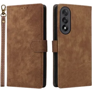 Phonesta Vintage Skin Book Wallet Klapphülle für OnePlus Nord 5 - Braun