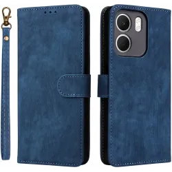 Phonesta Vintage Skin Book Wallet Klapphülle für Oppo A5x - Blau