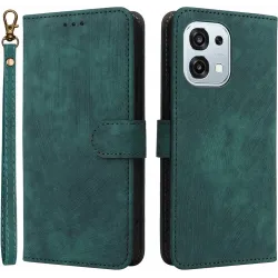 Phonesta Vintage Skin Book Wallet Klapphülle für Oppo A6 Pro - Grün