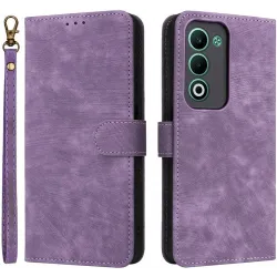 Phonesta Vintage Skin Book Wallet Klapphülle für Oppo A5/A5m - Lila