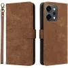 Phonesta Vintage Skin Book Wallet Klapphülle für Oppo Reno14 - Braun