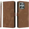 Phonesta Vintage Skin Book Wallet Klapphülle für Motorola Moto G56 - Braun