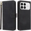Phonesta Vintage Skin Book Wallet Klapphülle für Xiaomi Poco F8 Pro - Schwarz