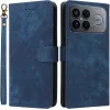 Phonesta Vintage Skin Book Wallet Klapphülle für Xiaomi Poco F8 Ultra - Blau