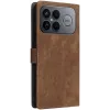 Phonesta Vintage Skin Book Wallet Klapphülle für Xiaomi Poco F8 Ultra - Braun 8