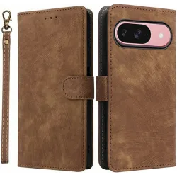 Phonesta Vintage Skin Book Wallet Klapphülle für Google Pixel 10 / 10 Pro - Braun