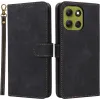 Phonesta Vintage Skin Book Wallet Klapphülle für Motorola Moto G86 - Schwarz