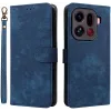 Phonesta Vintage Skin Book Wallet Klapphülle für Oppo Find X9 Pro - Blau 0