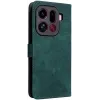 Phonesta Vintage Skin Book Wallet Klapphülle für Oppo Find X9 Pro - Grün 7