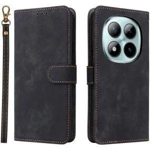Phonesta Vintage Skin Book Wallet Klapphülle für Xiaomi Redmi Note 15 Pro Plus / Xiaomi Poco M8 Pro - Schwarz