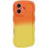 Phonesta Wavy Gradient Silikon Back Cover Hülle für Apple iPhone 16 Plus - Orange/Gelb 2