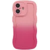 Phonesta Wavy Gradient Silikon Back Cover Hülle für Apple iPhone 16 Plus - Rosa