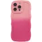 Phonesta Wavy Gradient Silikon Back Cover Hülle für Apple iPhone 16 Pro Max - Rosa