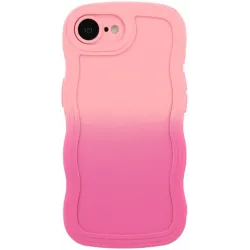 Phonesta Wavy Gradient Silikon Back Cover Hülle für Apple iPhone 17e/16e - Rosa
