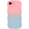 Phonesta Wavy Gradient Silikon Back Cover Hülle für Apple iPhone 17e/16e - Rosa/Blau