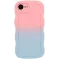 Phonesta Wavy Gradient Silikon Back Cover Hülle für Apple iPhone 17e/16e - Rosa/Blau