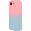 Phonesta Wavy Gradient Silikon Back Cover Hülle für Apple iPhone 17e/16e - Rosa/Blau 4