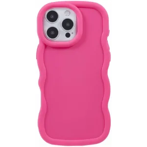 Phonesta Wavy Silikon Back Cover Hülle für Apple iPhone 16 Pro - Hot Pink