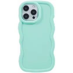 Phonesta Wavy Silikon Back Cover Hülle für Apple iPhone 16 Pro - Minzgrün