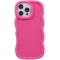 Phonesta Wavy Silikon Back Cover Hülle für Apple iPhone 16 Pro Max - Hot Pink