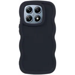 Phonesta Wavy Silikon Back Cover Hülle für Xiaomi 14T Pro - Schwarz