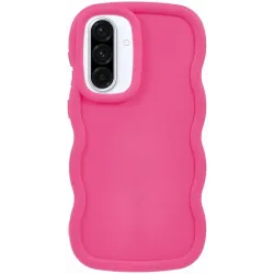 Phonesta Wavy Silikon Back Cover Hülle für Samsung Galaxy A36/A56 - Hot Pink