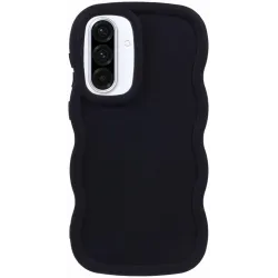 Phonesta Wavy Silikon Back Cover Hülle für Samsung Galaxy A36/A56 - Schwarz