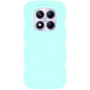 Phonesta Wavy Silikon Back Cover Hülle für Xiaomi Redmi Note 14 Pro 4G - Minzgrün