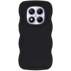 Phonesta Wavy Silikon Back Cover Hülle für Xiaomi Redmi Note 14 Pro 4G - Schwarz