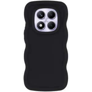 Phonesta Wavy Silikon Back Cover Hülle für Xiaomi Redmi Note 14 Pro 4G - Schwarz
