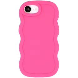 Phonesta Wavy Silikon Back Cover Hülle für Apple iPhone 17e/16e - Hot Pink
