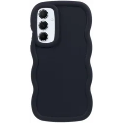 Phonesta Wavy Silikon Back Cover Hülle für Samsung Galaxy A35 - Schwarz