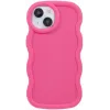 Phonesta Wavy Silikon Back Cover Hülle für Apple iPhone 15 - Hot Pink