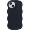 Phonesta Wavy Silikon Back Cover Hülle für Apple iPhone 15 - Schwarz