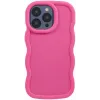 Phonesta Wavy Silikon Back Cover Hülle für Apple iPhone 15 Pro - Hot Pink