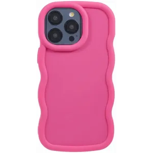 Phonesta Wavy Silikon Back Cover Hülle für Apple iPhone 15 Pro - Hot Pink