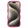 Phonesta Wavy Silikon Back Cover Hülle für Apple iPhone 15 Pro - Hot Pink 2
