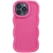 Phonesta Wavy Silikon Back Cover Hülle für Apple iPhone 15 Pro Max - Hot Pink
